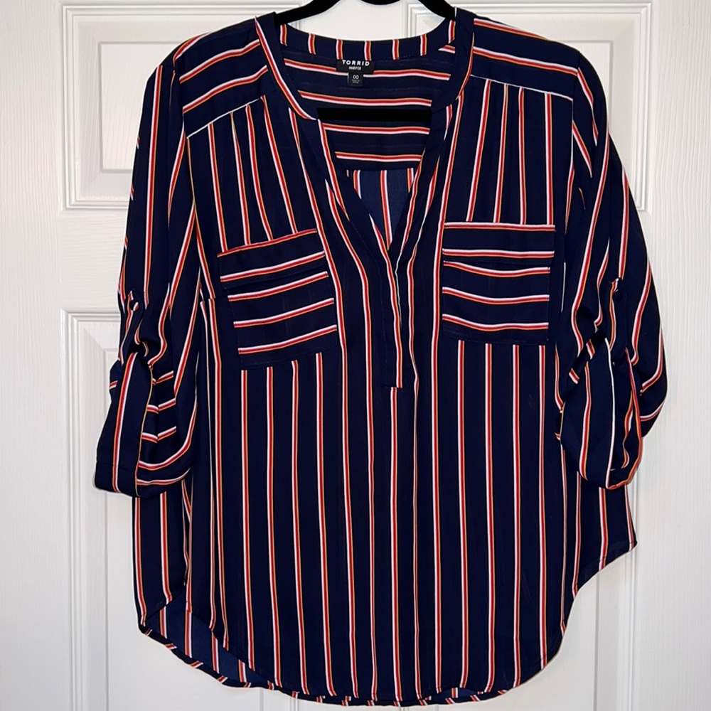 Torrid Harper Georgette pullover blouse